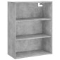 vidaXL Ντουλάπι Γκρι Σκυροδέματος 69,5x32,5x180 εκ. Επεξεργασμένο Ξύλο