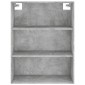 vidaXL Ντουλάπι Γκρι Σκυροδέματος 69,5x32,5x180 εκ. Επεξεργασμένο Ξύλο