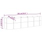 vidaXL Ζαρντινιέρα Γκρι 296x80x68 εκ. Ατσάλι με Ηλεκτρ. Βαφή Πούδρας