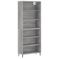 vidaXL Ντουλάπι Sonoma Γκρι 69,5x32,5x180 εκ. Επεξεργασμένο Ξύλο