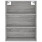 vidaXL Ντουλάπι Sonoma Γκρι 69,5x32,5x180 εκ. Επεξεργασμένο Ξύλο