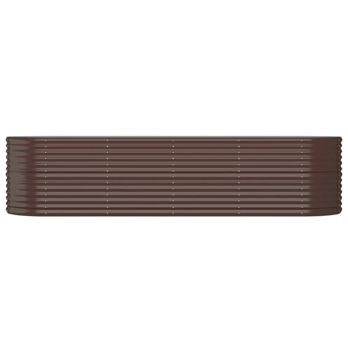 vidaXL Ζαρντινιέρα Καφέ 296x80x68 εκ. Ατσάλι με Ηλεκτρ. Βαφή Πούδρας