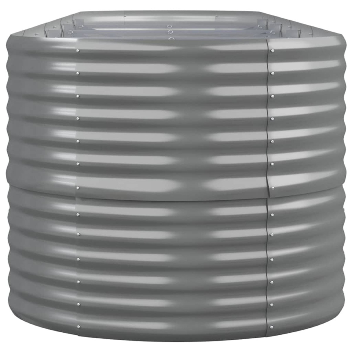 vidaXL Ζαρντινιέρα Γκρι 368x80x68 εκ. Ατσάλι με Ηλεκτρ. Βαφή Πούδρας