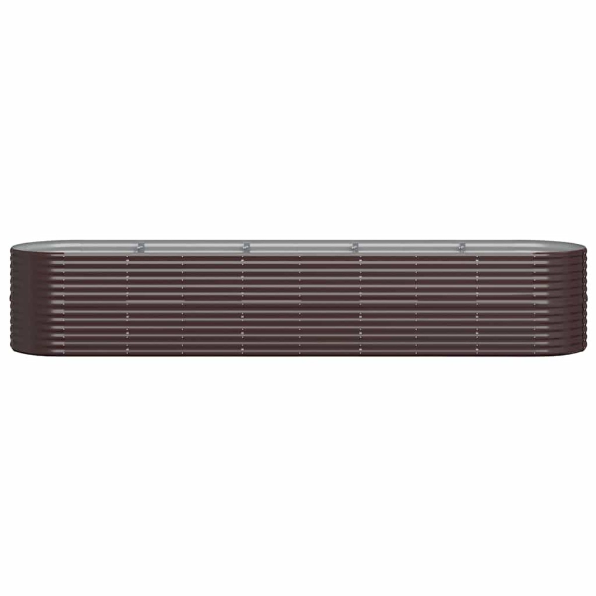 vidaXL Ζαρντινιέρα Καφέ 368x80x68 εκ. Ατσάλι με Ηλεκτρ. Βαφή Πούδρας