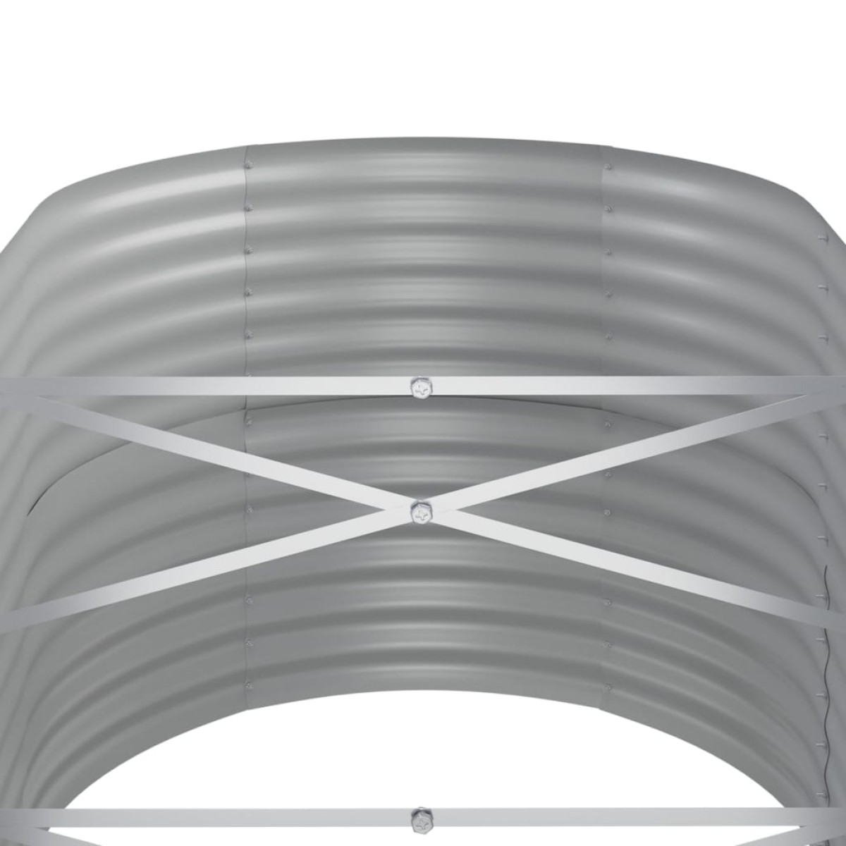 vidaXL Ζαρντινιέρα Καφέ 368x80x68 εκ. Ατσάλι με Ηλεκτρ. Βαφή Πούδρας