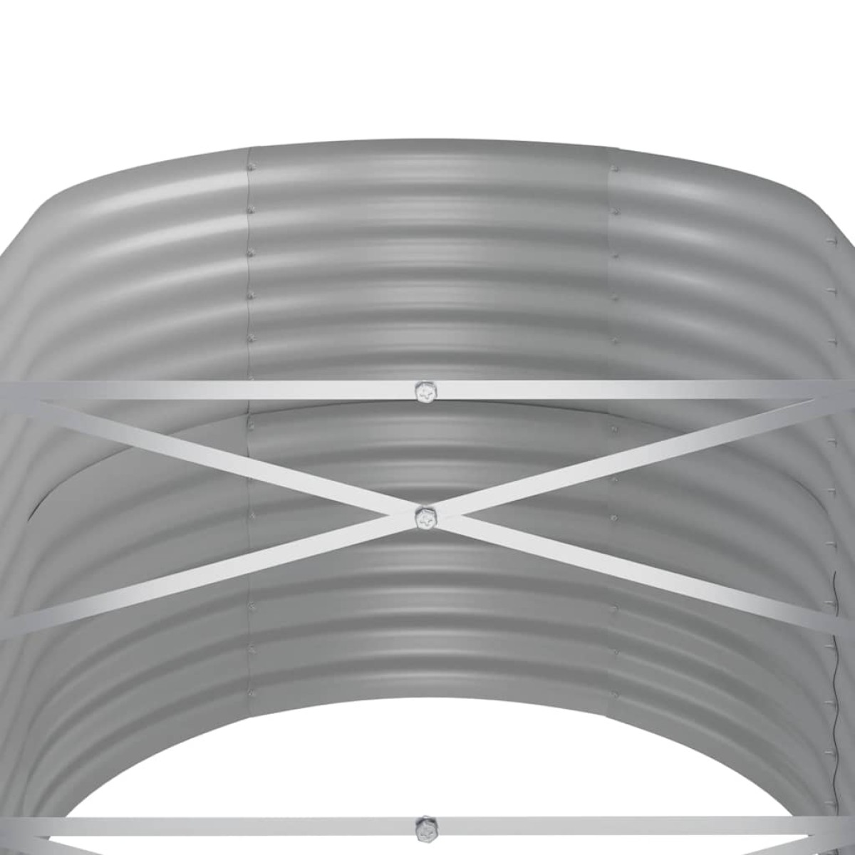 vidaXL Ζαρντινιέρα Γκρι 440x80x68 εκ. Ατσάλι με Ηλεκτρ. Βαφή Πούδρας