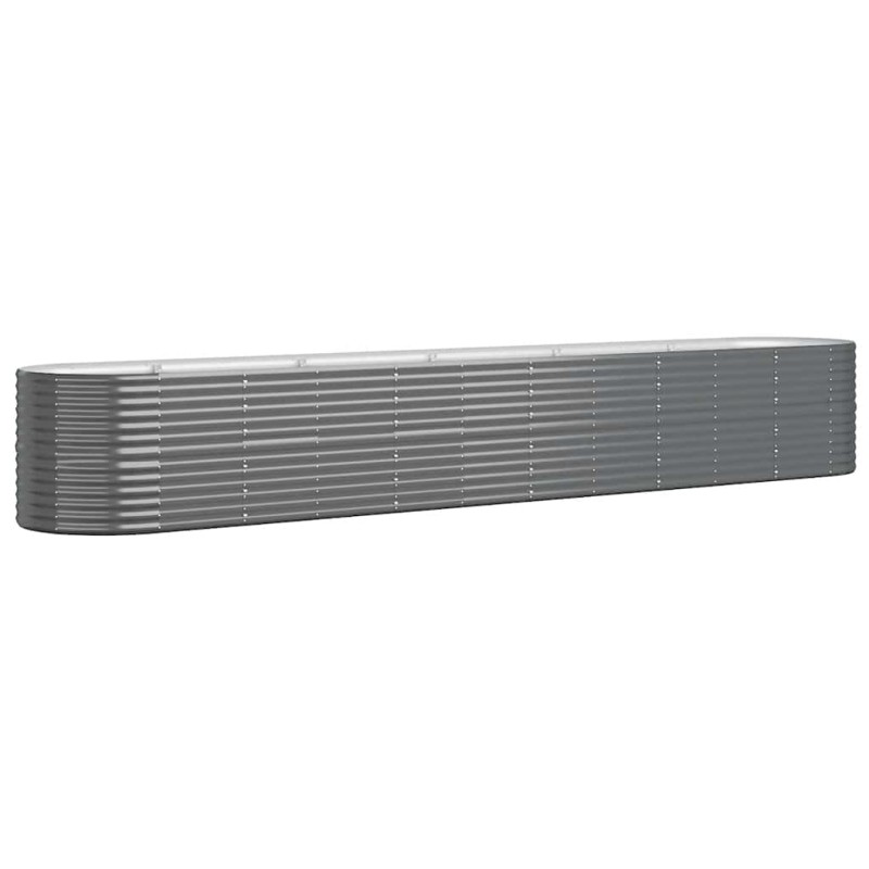 vidaXL Ζαρντινιέρα Ανθρακί 440x80x68 εκ Γαλβανισμένος χάλυβας