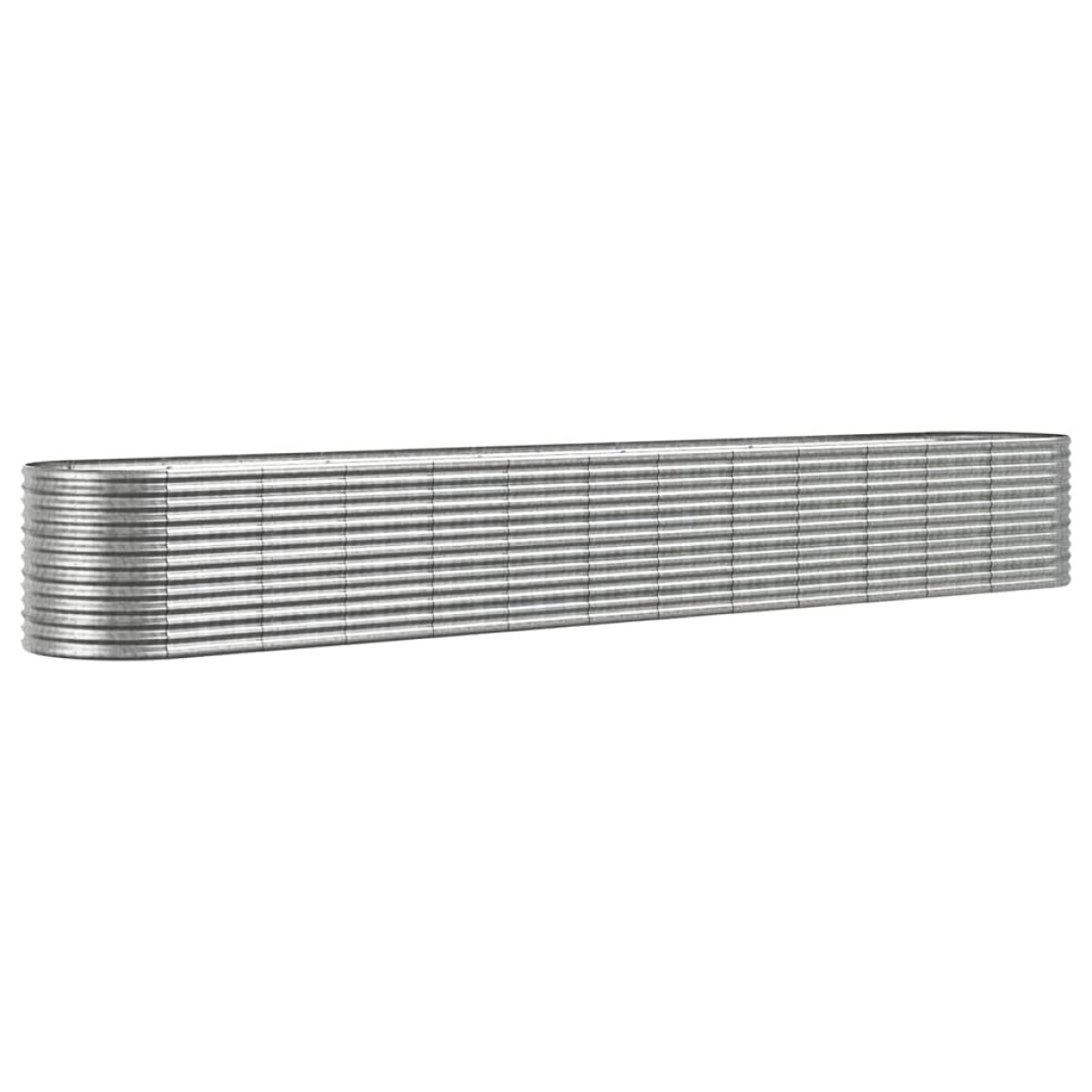 vidaXL Ζαρντινιέρα Ασημί 512x80x68 εκ. Ατσάλι με Ηλεκτρ. Βαφή Πούδρας