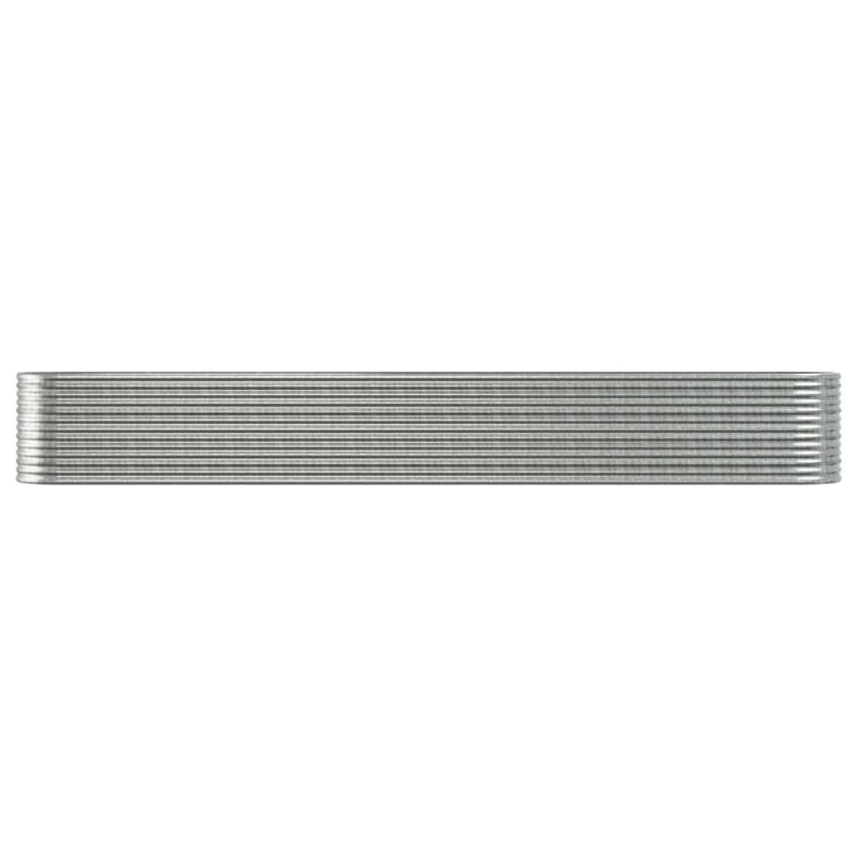 vidaXL Ζαρντινιέρα Ασημί 512x80x68 εκ. Ατσάλι με Ηλεκτρ. Βαφή Πούδρας