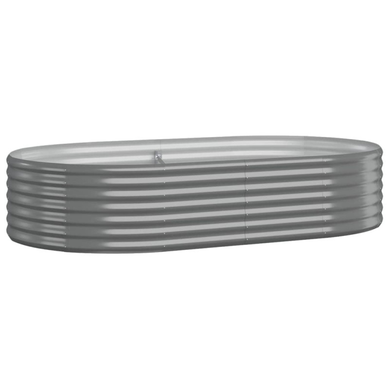 vidaXL Ζαρντινιέρα Γκρι 175x100x36 εκ. Γαλβανισμένος χάλυβας