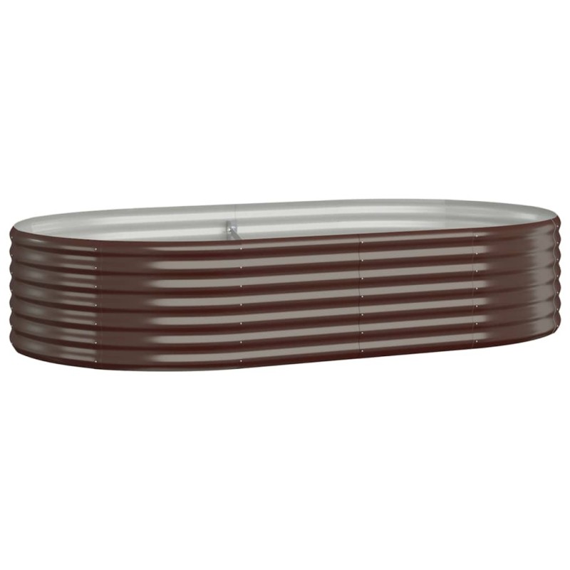 vidaXL Ζαρντινιέρα Καφέ 175x100x36 εκ. Γαλβανισμένος χάλυβας