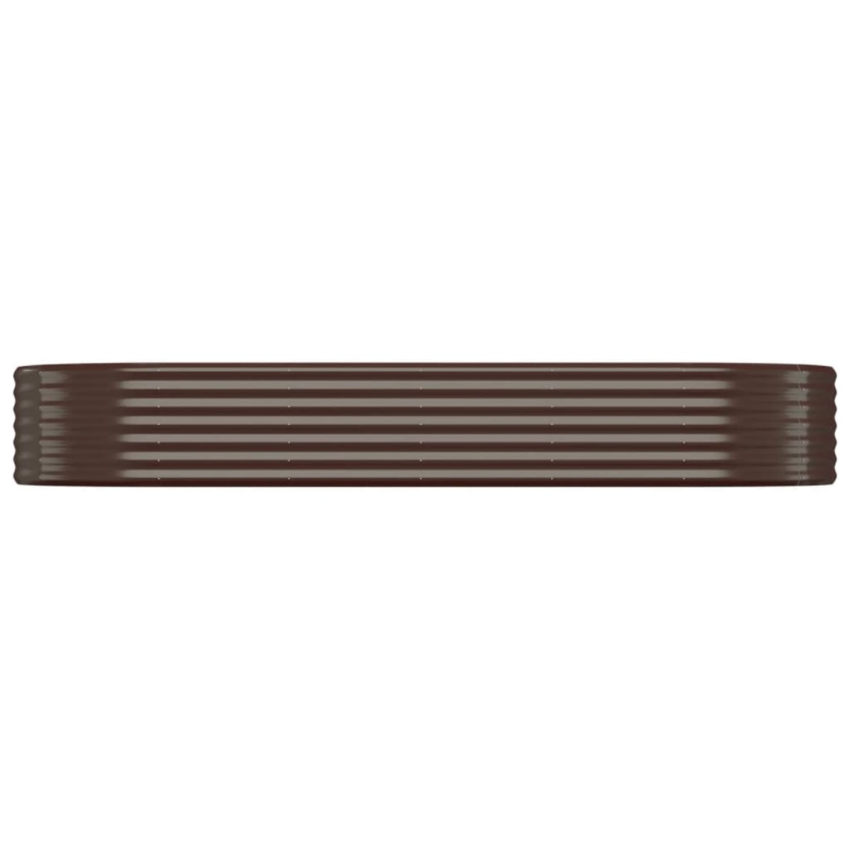 vidaXL Ζαρντινιέρα Καφέ 249x100x36 εκ. Ατσάλι με Ηλεκτρ. Βαφή Πούδρας