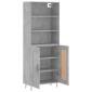 vidaXL Ντουλάπι Γκρι Σκυροδέματος 69,5x34x180 εκ. Επεξεργασμένο Ξύλο
