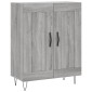 vidaXL Ντουλάπι Γκρι Sonoma 69,5 x 34 x 180 εκ. Επεξεργασμένο Ξύλο
