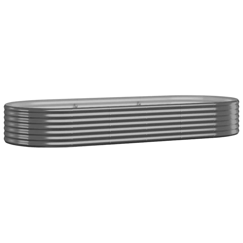 vidaXL Ζαρντινιέρα Ανθρακί 249x100x36εκ Γαλβανισμένος χάλυβας