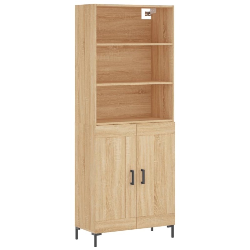 vidaXL Ντουλάπι Sonoma δρυς 69,5 x 34 x 180 εκ. από Επεξεργασμένο Ξύλο