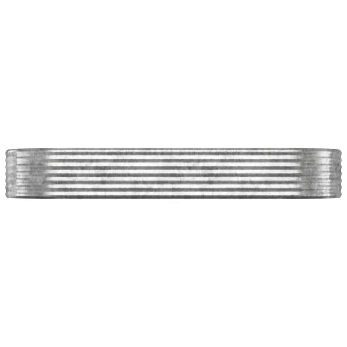 vidaXL Ζαρντινιέρα Ασημί 249x100x36 εκ. Ατσάλι με Ηλεκτρ. Βαφή Πούδρας