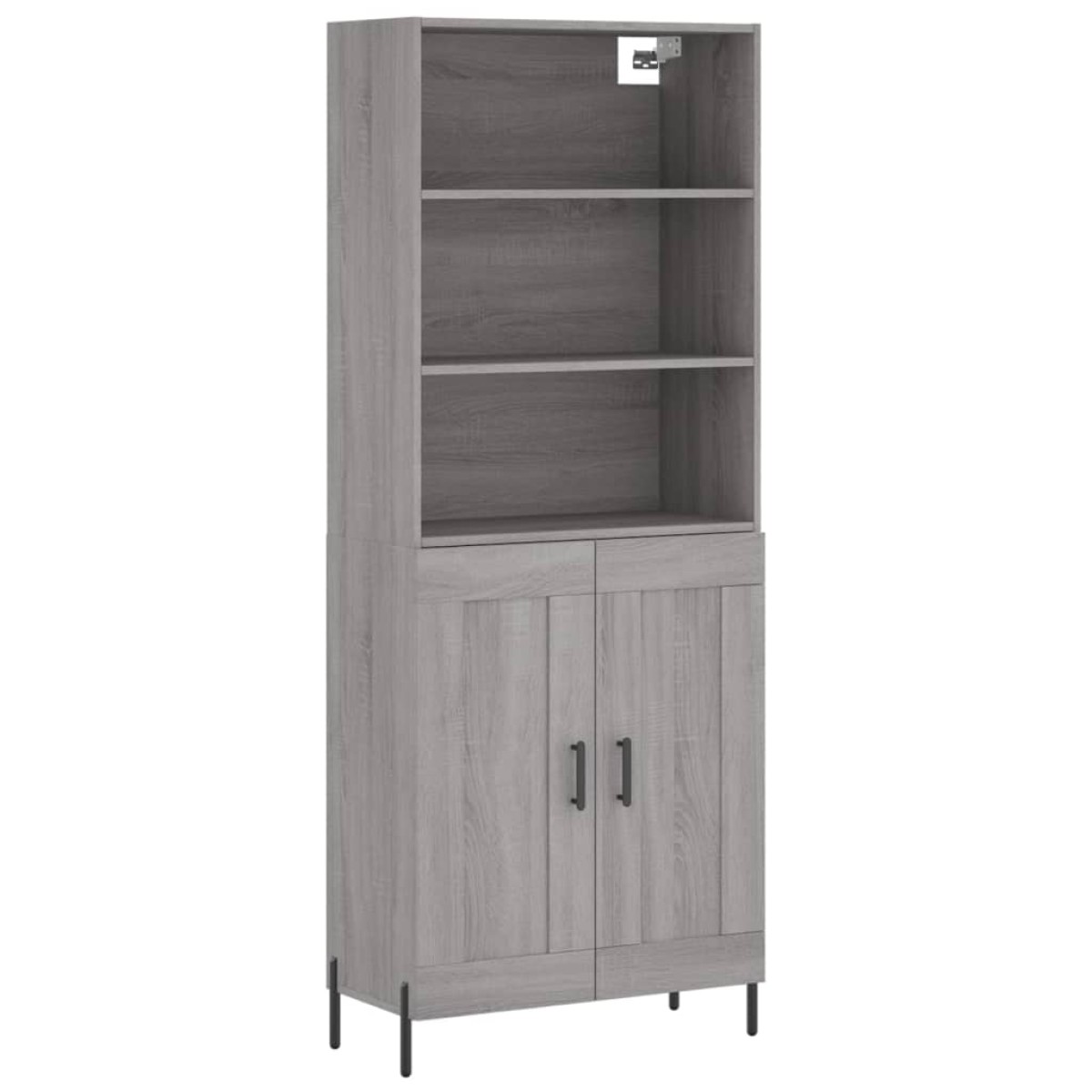 vidaXL Ντουλάπι Γκρι Sonoma 69,5 x 34 x 180 εκ. Επεξεργασμένο Ξύλο