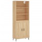 vidaXL Ντουλάπι Sonoma δρυς 69,5 x 34 x 180 εκ. από Επεξεργασμένο Ξύλο