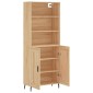 vidaXL Ντουλάπι Sonoma δρυς 69,5 x 34 x 180 εκ. από Επεξεργασμένο Ξύλο