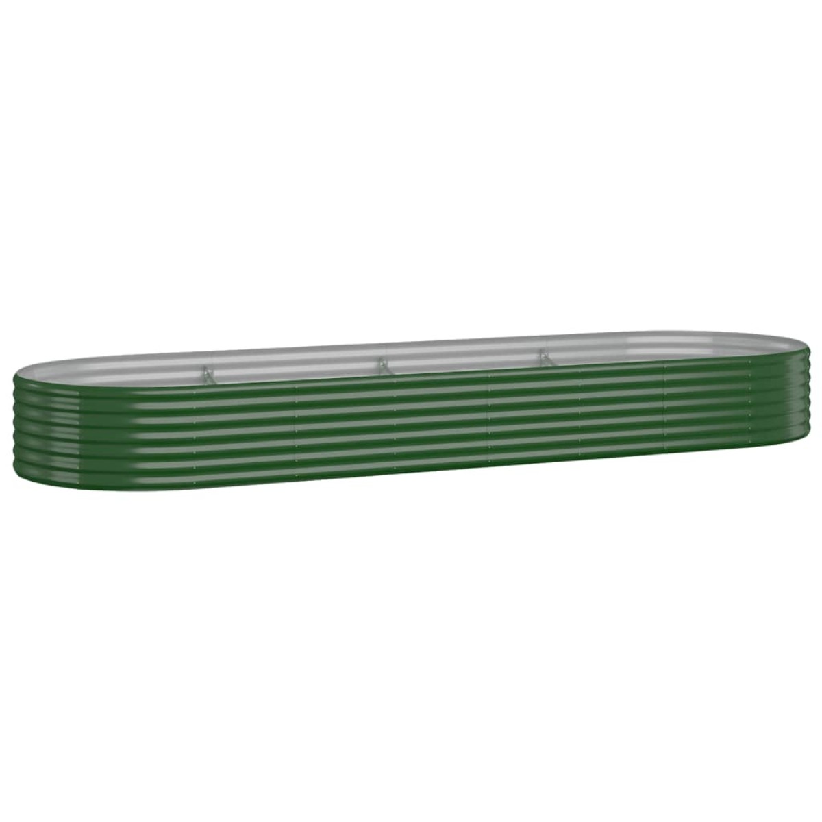 vidaXL Ζαρντινιέρα Πράσινο 322x100x36εκ. Ατσάλι με Ηλεκτρ.Βαφή Πούδρας