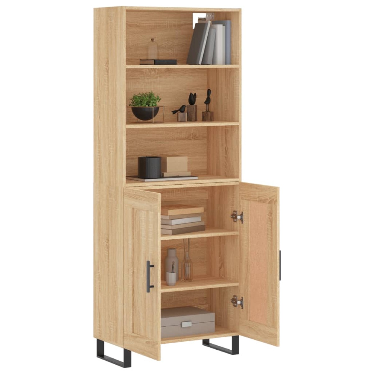 vidaXL Ντουλάπι Sonoma δρυς 69,5 x 34 x 180 εκ. από Επεξεργασμένο Ξύλο