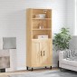 vidaXL Ντουλάπι Sonoma δρυς 69,5 x 34 x 180 εκ. από Επεξεργασμένο Ξύλο