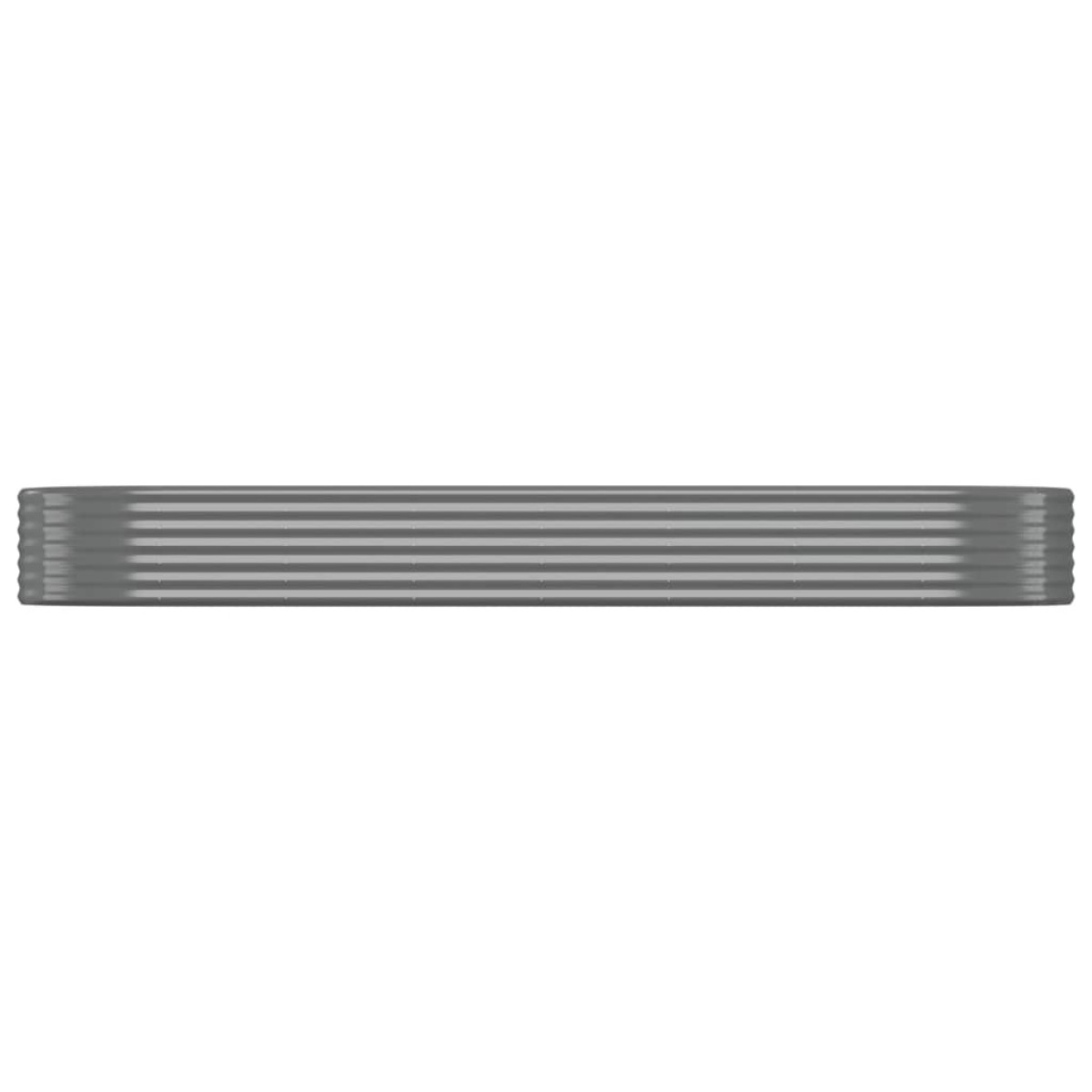vidaXL Ζαρντινιέρα Γκρι 322x100x36 εκ. Ατσάλι με Ηλεκτρ. Βαφή Πούδρας