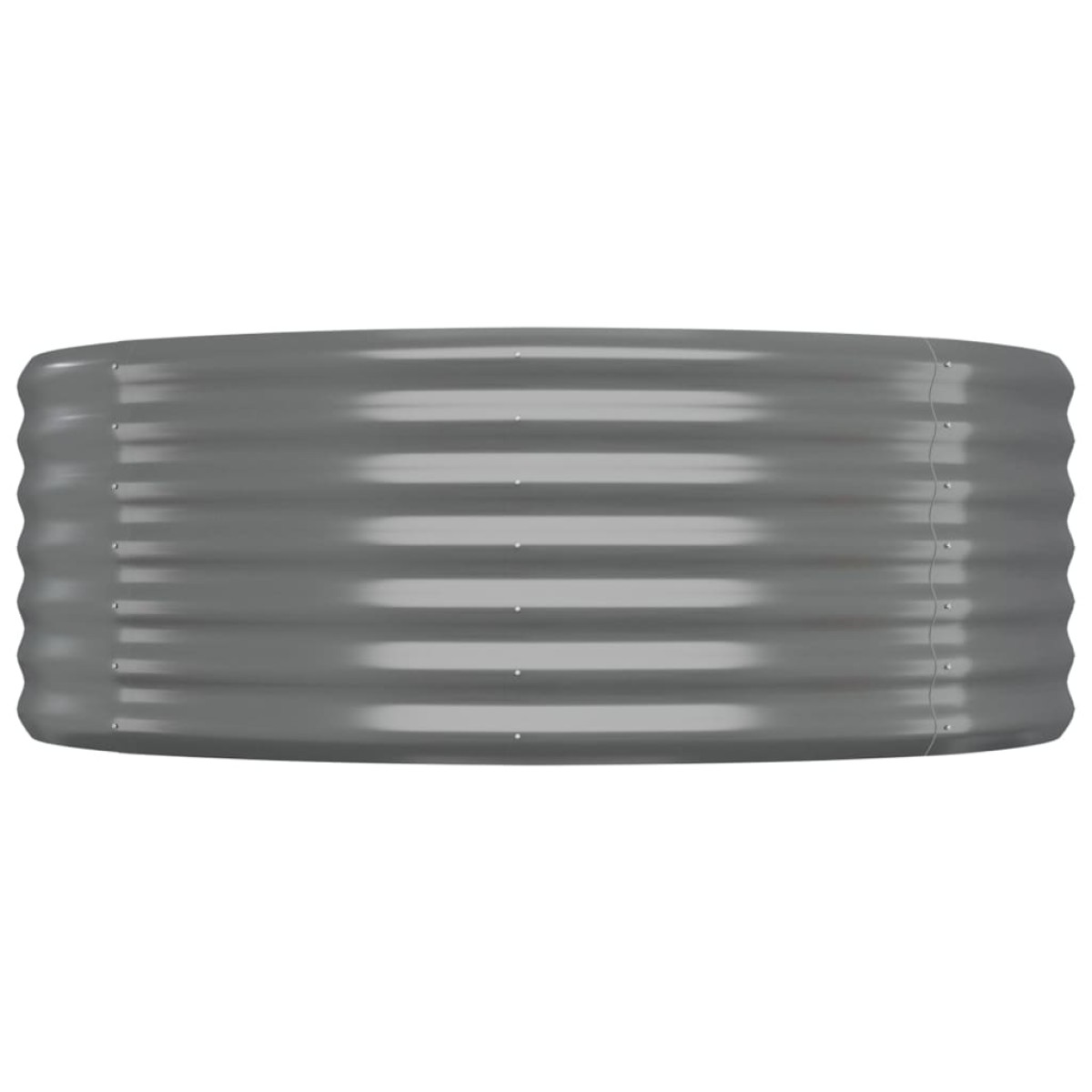 vidaXL Ζαρντινιέρα Γκρι 322x100x36 εκ. Ατσάλι με Ηλεκτρ. Βαφή Πούδρας