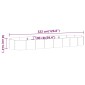 vidaXL Ζαρντινιέρα Γκρι 322x100x36 εκ. Ατσάλι με Ηλεκτρ. Βαφή Πούδρας