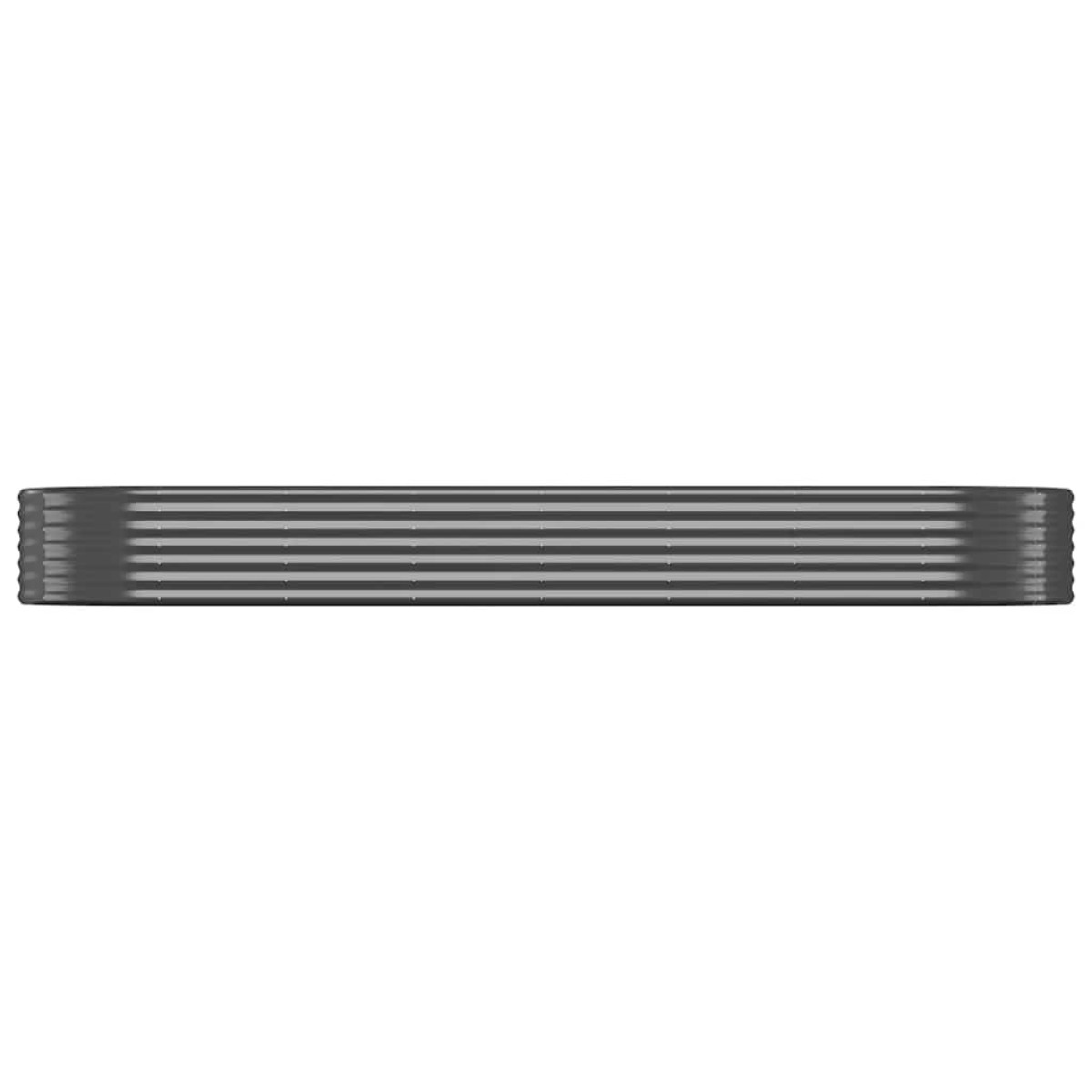 vidaXL Ζαρντινιέρα Ανθρακί 322x100x36εκ Ατσάλι με Ηλεκτρ. Βαφή Πούδρας