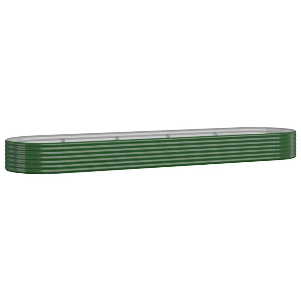 vidaXL Ζαρντινιέρα Πράσινο 396x100x36εκ. Γαλβανισμένος χάλυβας