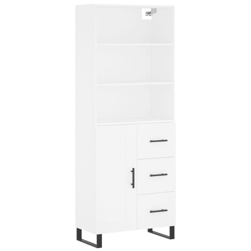 vidaXL Ντουλάπι Λευκό 69,5x34x180 εκ. από Επεξεργασμένο Ξύλο