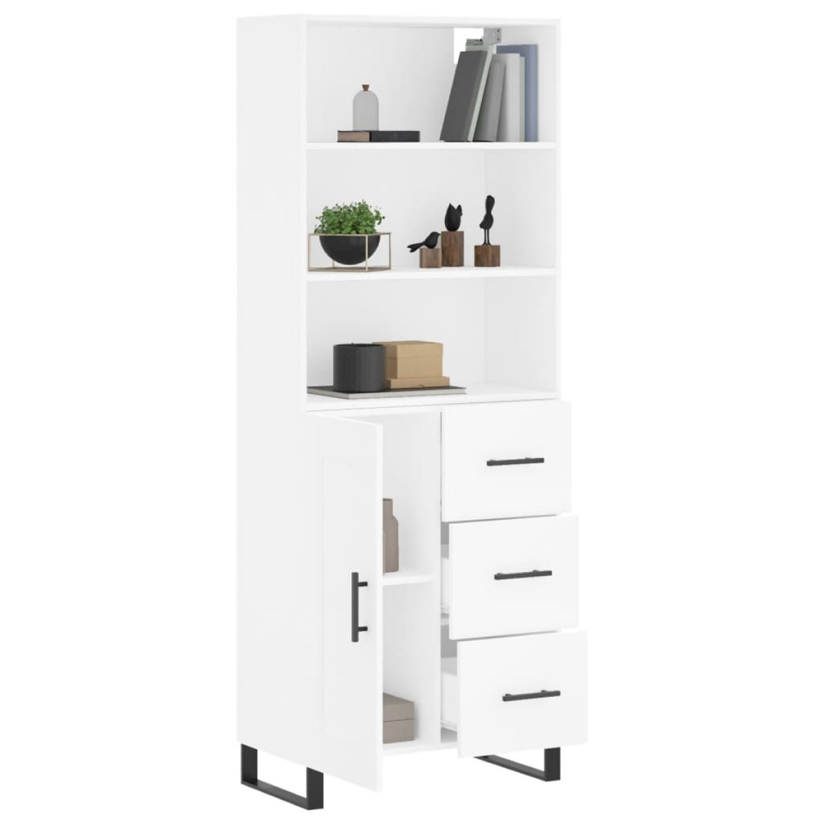 vidaXL Ντουλάπι Λευκό 69,5x34x180 εκ. από Επεξεργασμένο Ξύλο