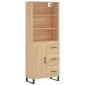 vidaXL Ντουλάπι Sonoma δρυς 69,5 x 34 x 180 εκ. από Επεξεργασμένο Ξύλο