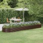 vidaXL Ζαρντινιέρα Καφέ 396x100x36 εκ. Ατσάλι με Ηλεκτρ. Βαφή Πούδρας