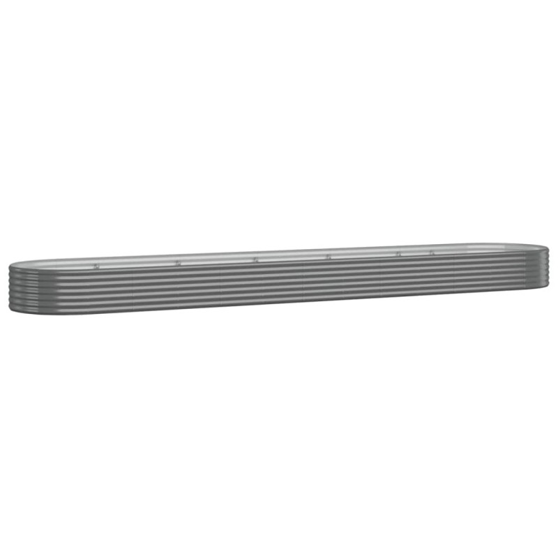 vidaXL Ζαρντινιέρα Γκρι 507x100x36 εκ. Γαλβανισμένος χάλυβας