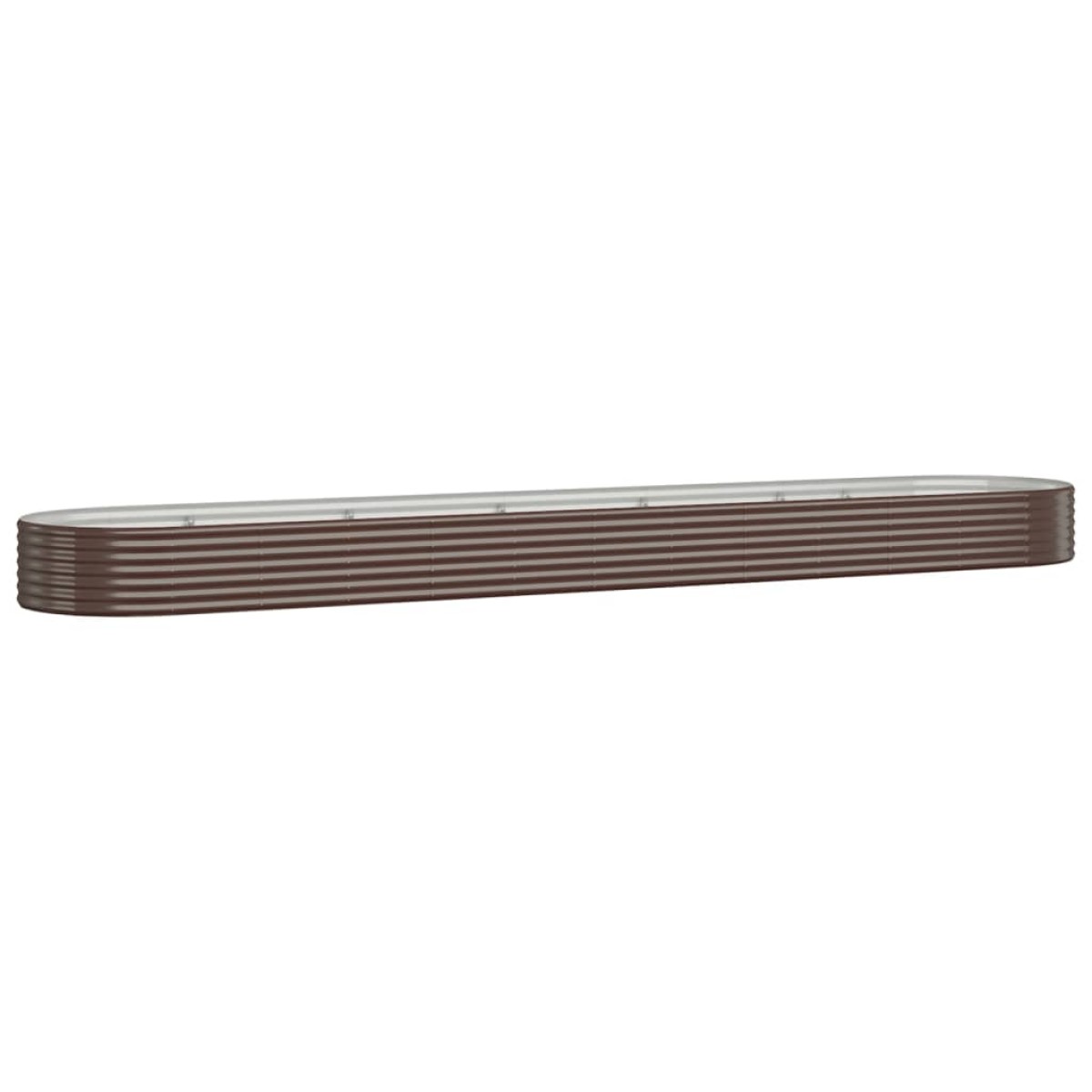 vidaXL Ζαρντινιέρα Καφέ 507x100x36 εκ. Ατσάλι με Ηλεκτρ. Βαφή Πούδρας