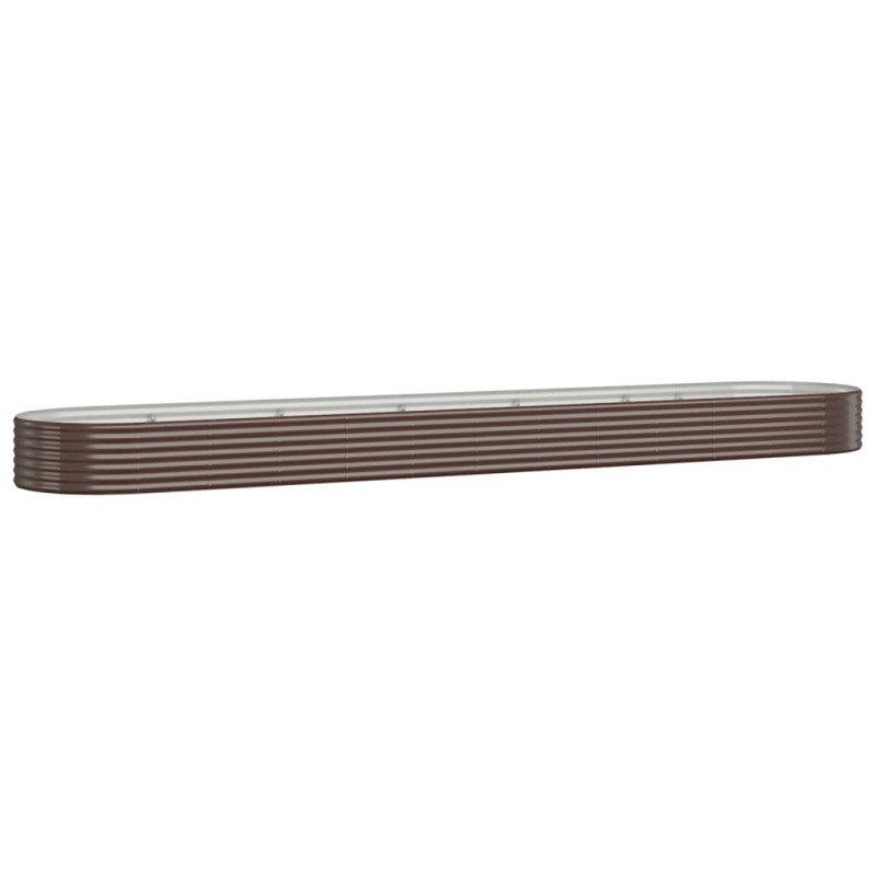 vidaXL Ζαρντινιέρα Καφέ 507x100x36 εκ. Γαλβανισμένος χάλυβας