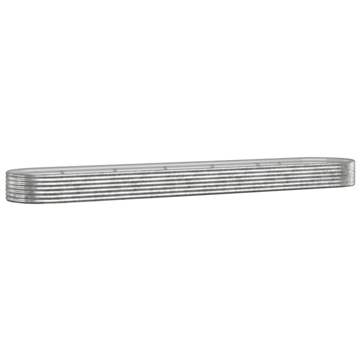 vidaXL Ζαρντινιέρα Ασημί 507x100x36 εκ. Ατσάλι με Ηλεκτρ. Βαφή Πούδρας