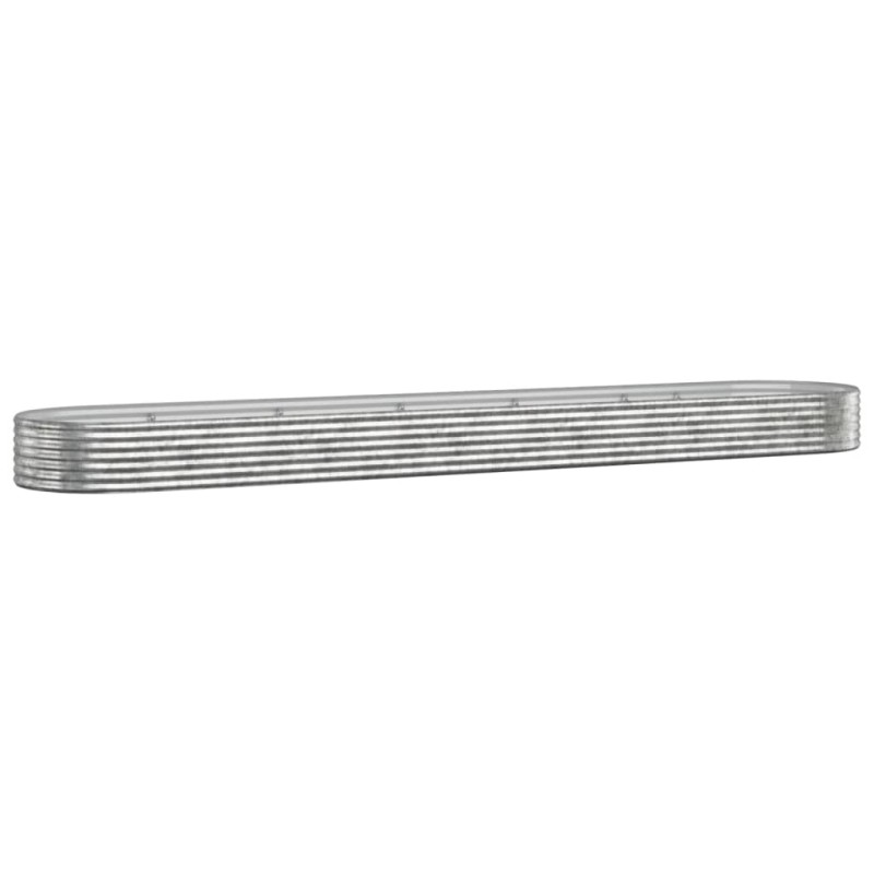 vidaXL Ζαρντινιέρα Ασημί 507x100x36 εκ. Γαλβανισμένος χάλυβας