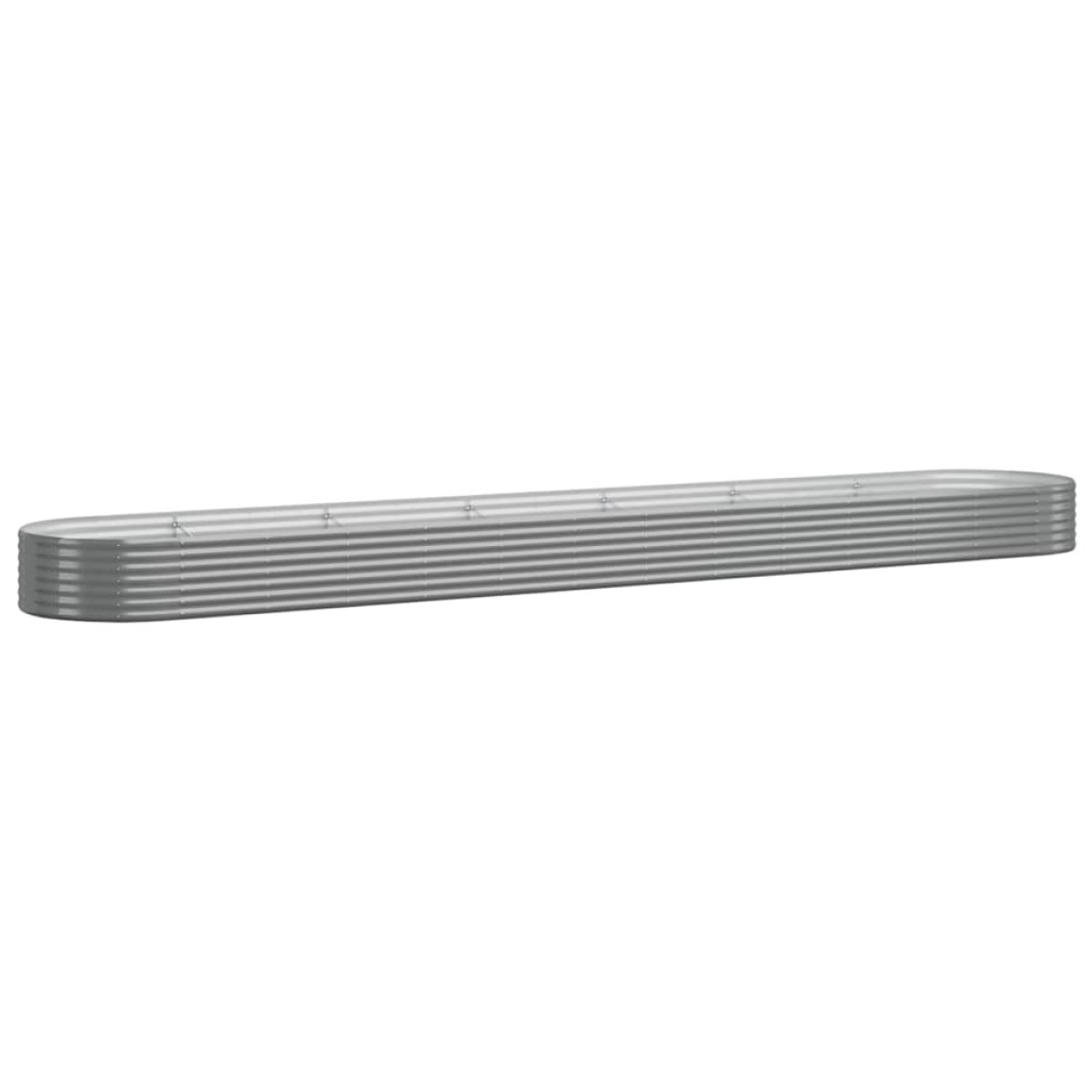 vidaXL Ζαρντινιέρα Γκρι 544x100x36 εκ. Ατσάλι με Ηλεκτρ. Βαφή Πούδρας