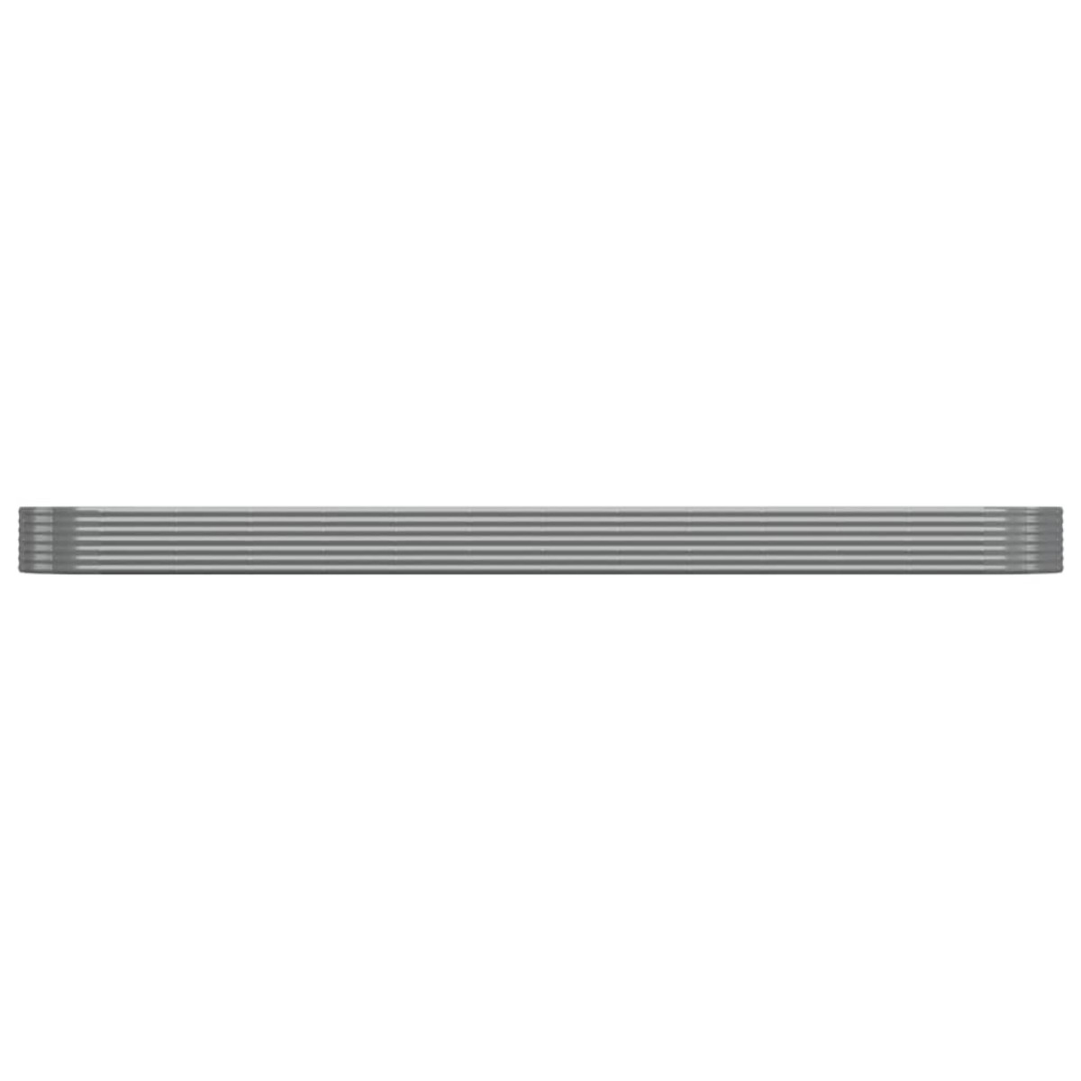 vidaXL Ζαρντινιέρα Γκρι 544x100x36 εκ. Ατσάλι με Ηλεκτρ. Βαφή Πούδρας