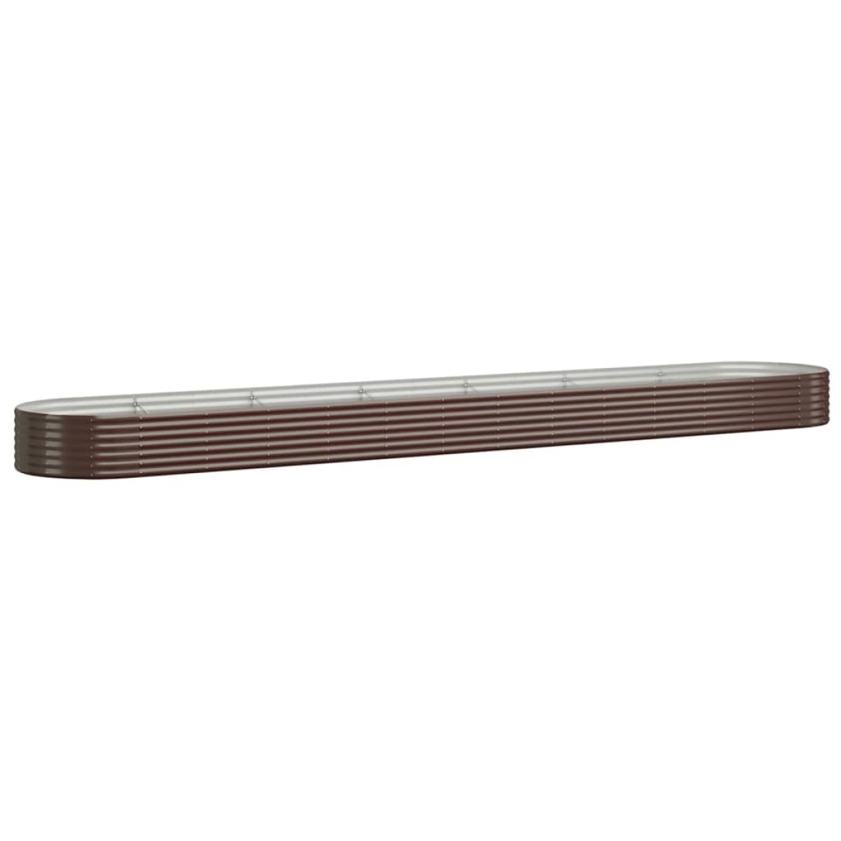 vidaXL Ζαρντινιέρα Καφέ 544x100x36 εκ. Ατσάλι με Ηλεκτρ. Βαφή Πούδρας