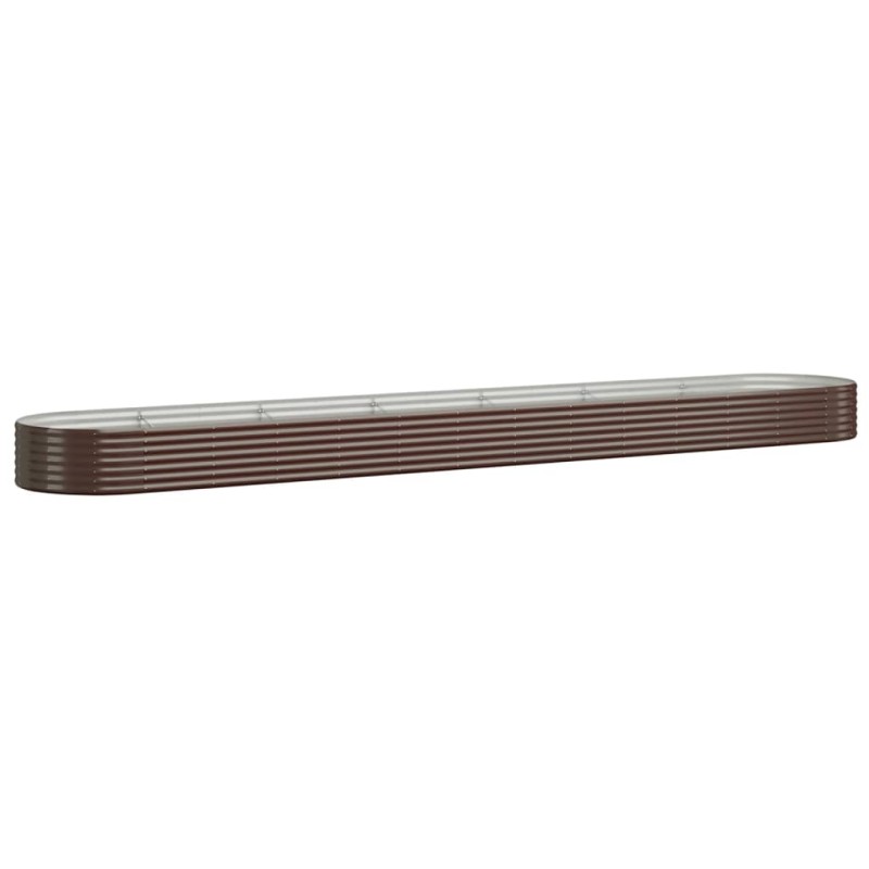 vidaXL Ζαρντινιέρα Καφέ 544x100x36 εκ. Γαλβανισμένος χάλυβας