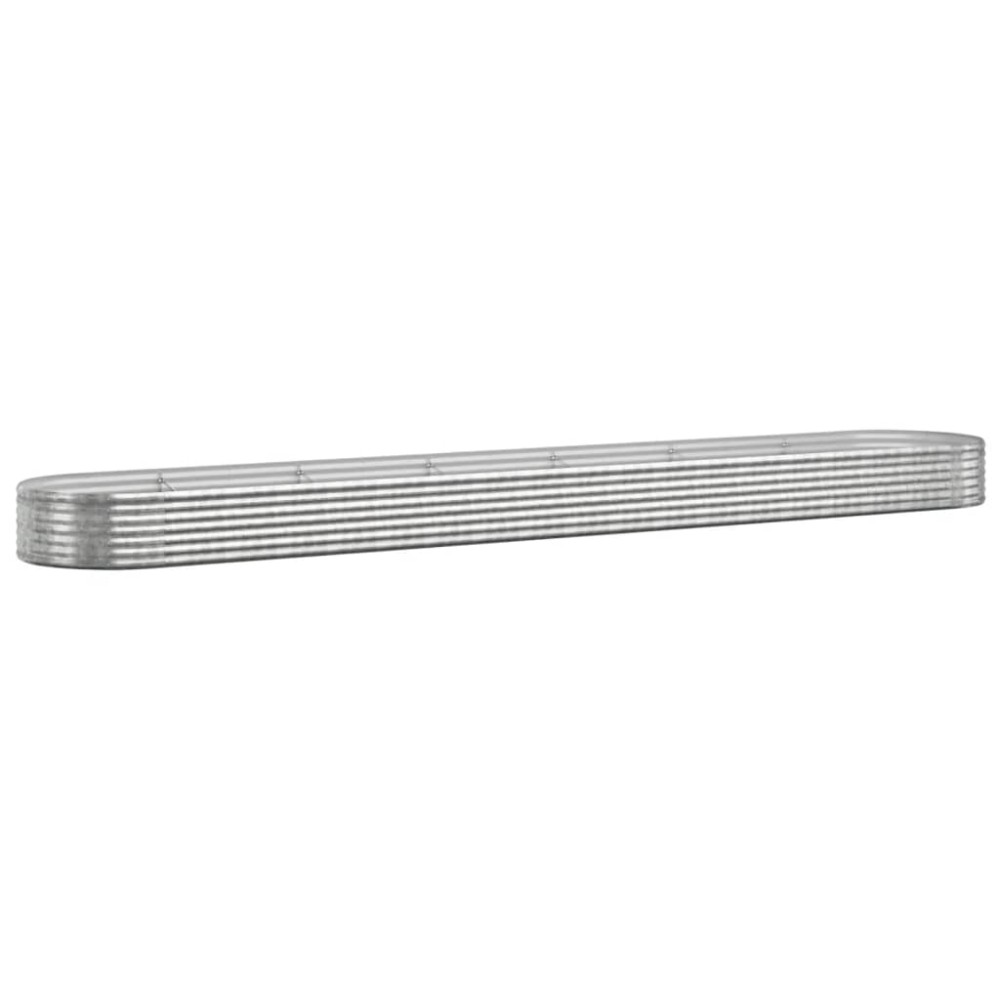 vidaXL Ζαρντινιέρα Ασημί 544x100x36 εκ. Γαλβανισμένος χάλυβας