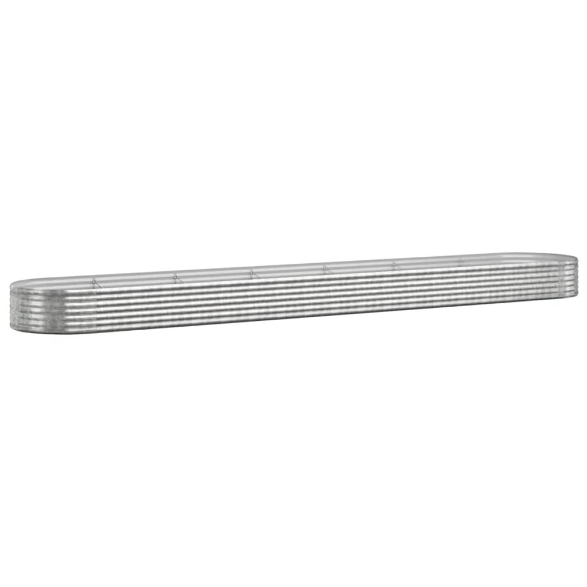 vidaXL Ζαρντινιέρα Ασημί 544x100x36 εκ. Ατσάλι με Ηλεκτρ. Βαφή Πούδρας