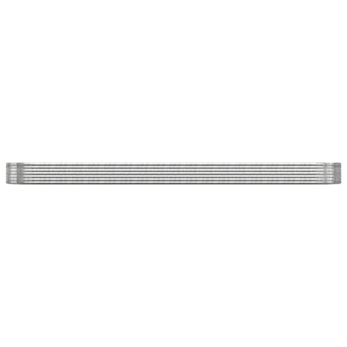 vidaXL Ζαρντινιέρα Ασημί 544x100x36 εκ. Ατσάλι με Ηλεκτρ. Βαφή Πούδρας