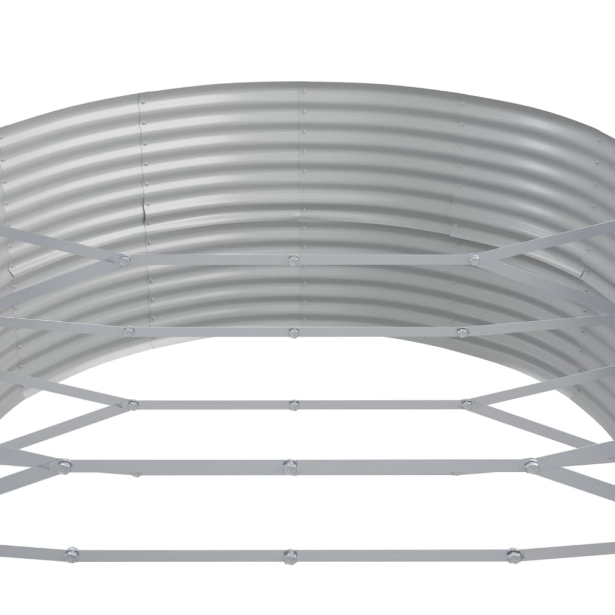 vidaXL Ζαρντινιέρα Ασημί 544x100x36 εκ. Ατσάλι με Ηλεκτρ. Βαφή Πούδρας