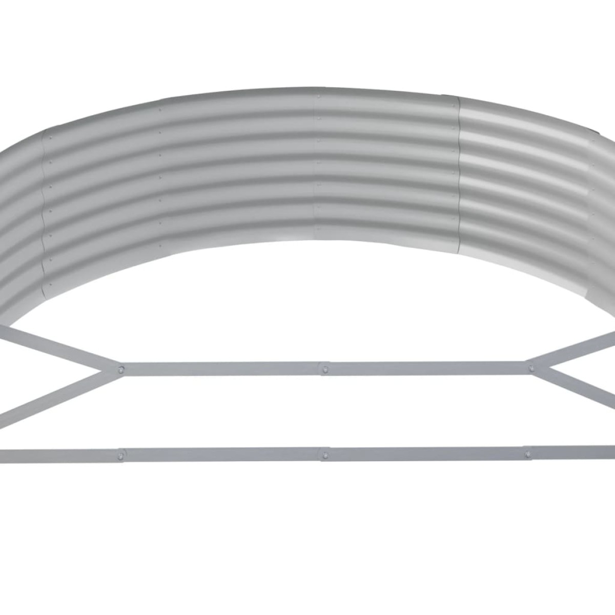 vidaXL Ζαρντινιέρα Πράσινη 214x140x36εκ Ατσάλι με Ηλεκτρ. Βαφή Πούδρας